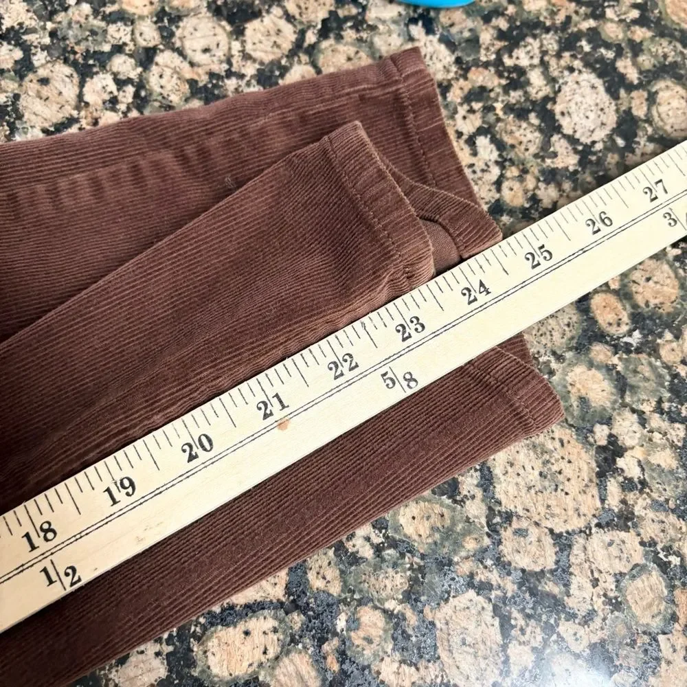 J.Crew Cropped Wide Leg Corduroy Pants Women’s Size 29P Brown High Rise